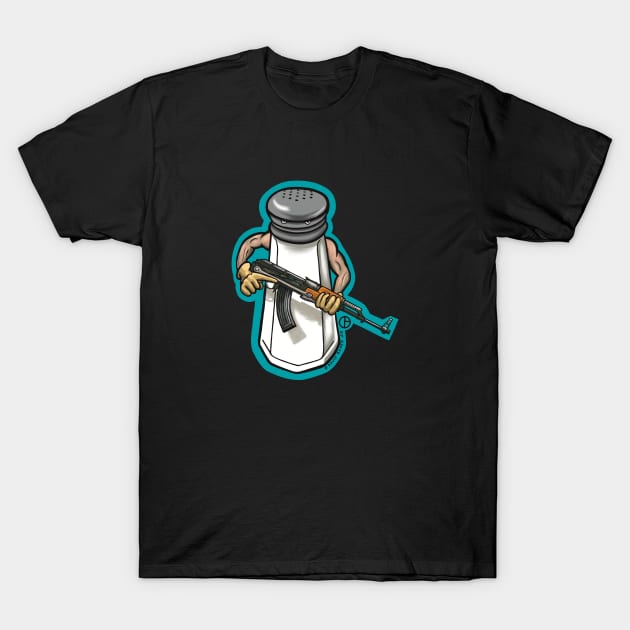 A Salt With A Deadly Weapon T-Shirt by Art from the Blue Room